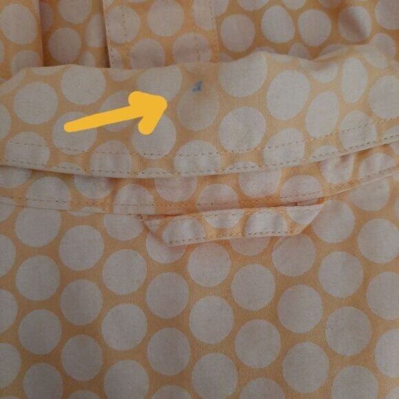 ROPER 100% Cotton Button Down Casual Shirt Yellow Dot Pattern Men's Sz XL Flawed - Picture 12 of 15